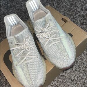 Adidas Women's Cream and Gray Sneakers